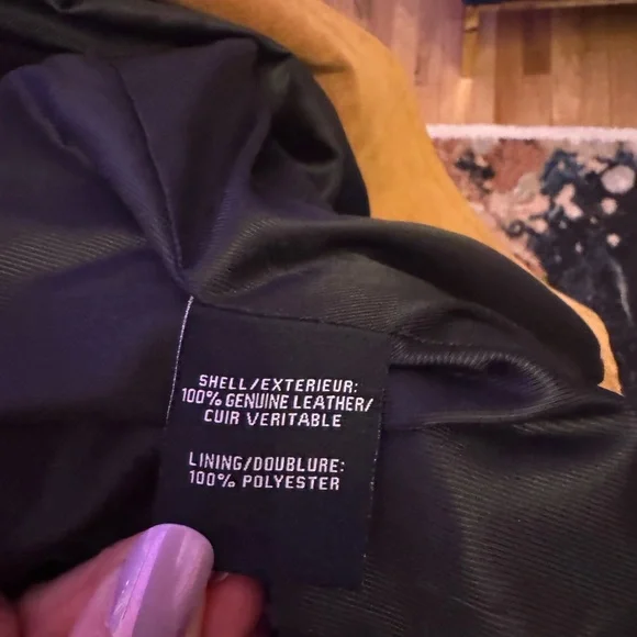 BAGATELLE NYC Camel Tan Genuine Suede Leather Motorcycle Jacket - size small - Picture 16 of 16